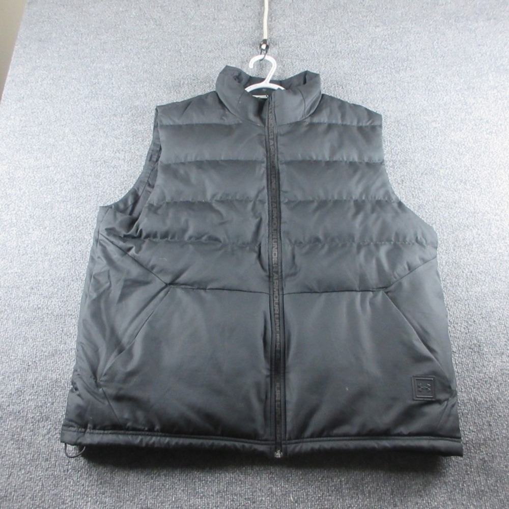 Under Armour Puffer Vest Men 2XL Black Storm Sportstyle 700 Fill Goose‎ Down